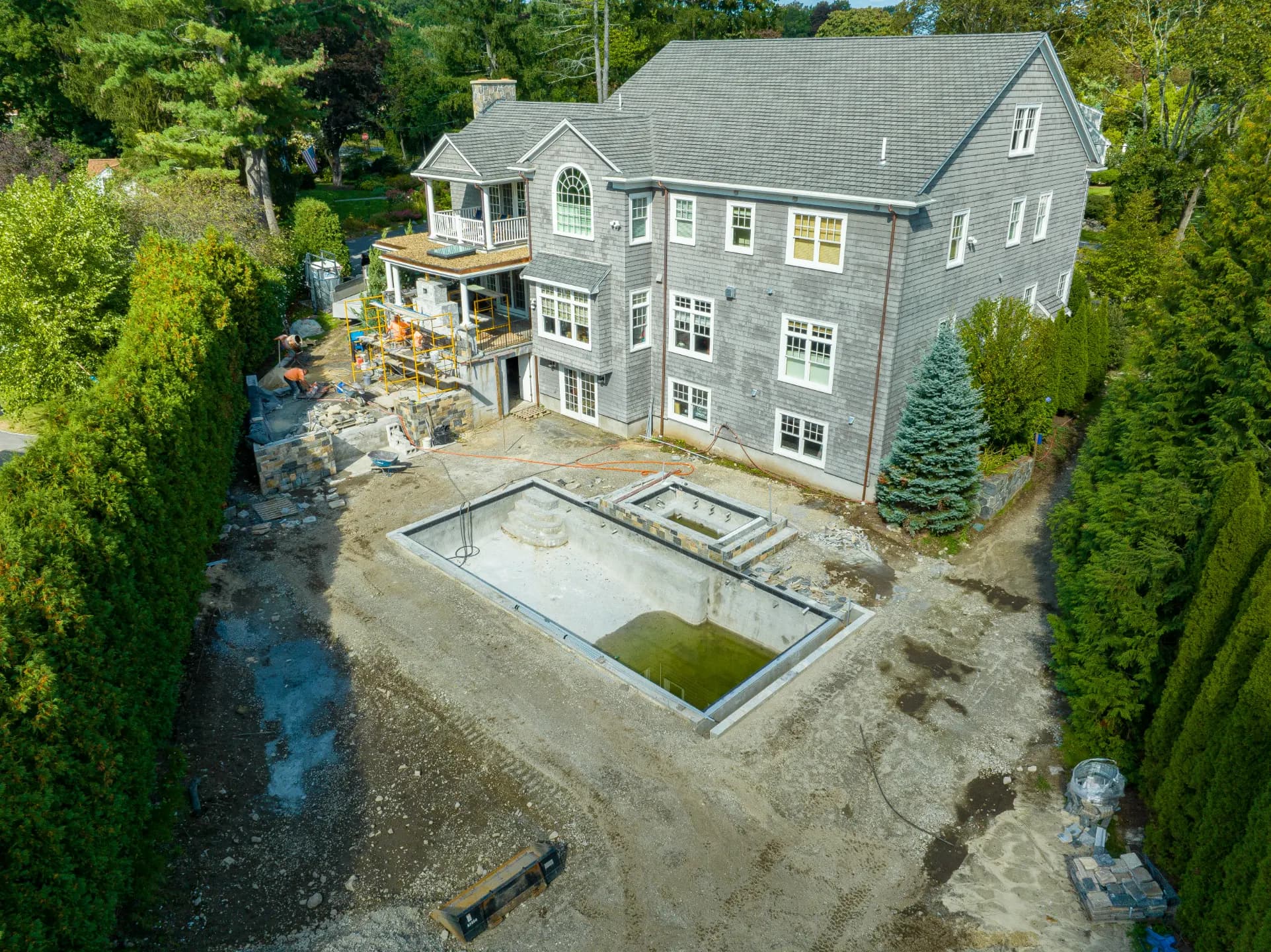 Aerial view before Redwood transformation